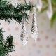 Clear Crystal Glass Twisted Icicles Christmas Ornaments-Chandelier Drop-Set of 20